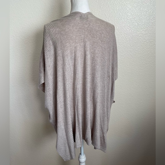 SPLENDID cashmere blend cardigan Heather Wheat Open jacket Poncho Sweater Coat - Picture 6 of 10